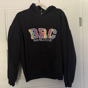 BRC Embroidered Black Hoodie Sweater